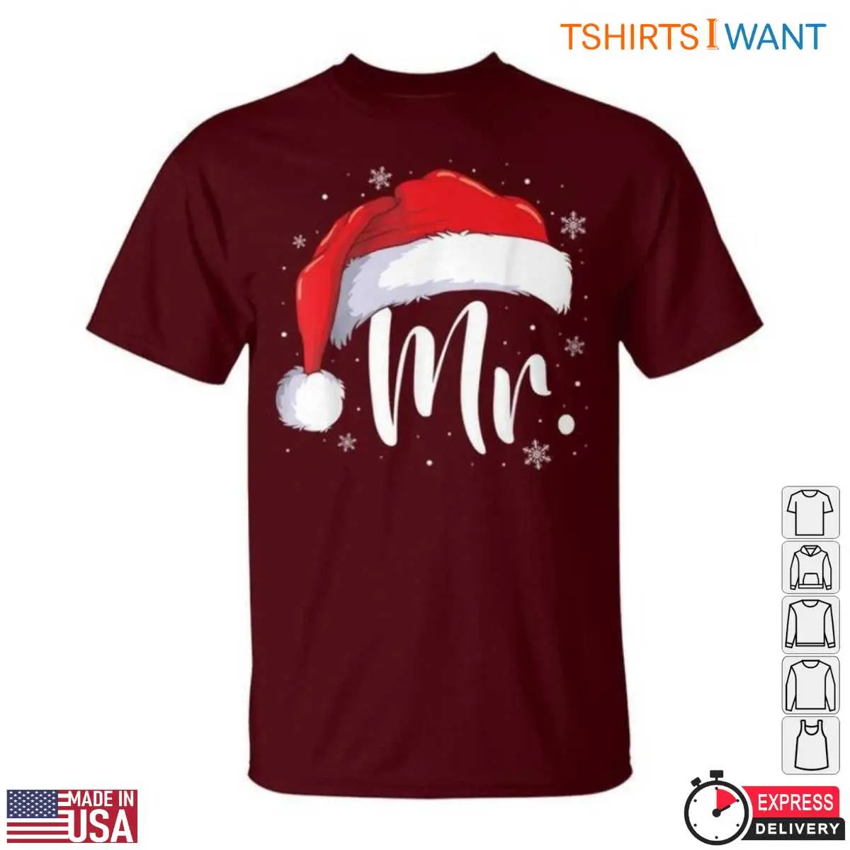 Christmas Hat Santa Couples Matching T Shirt 5 1.jpg