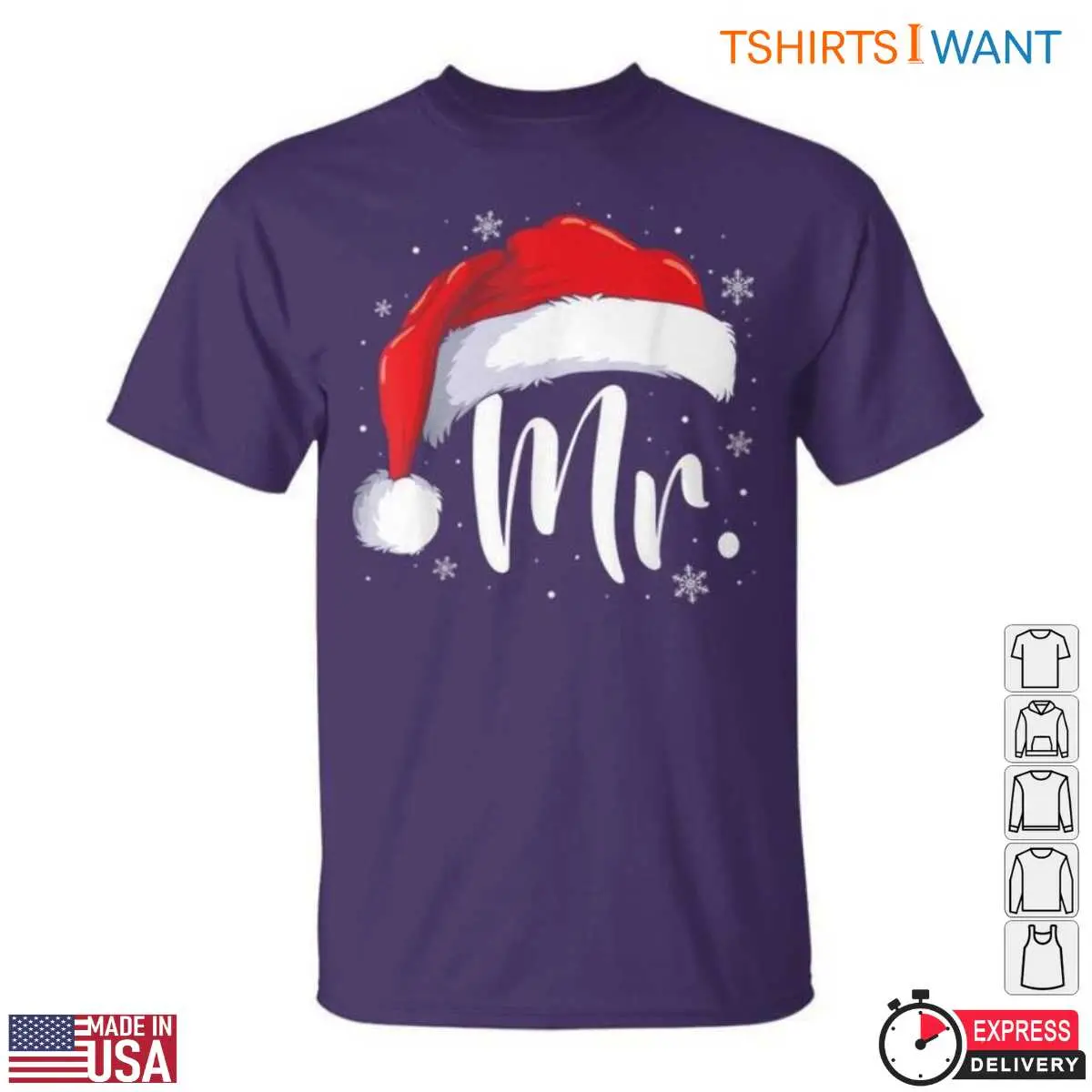 Christmas Hat Santa Couples Matching T Shirt 6 1.jpg