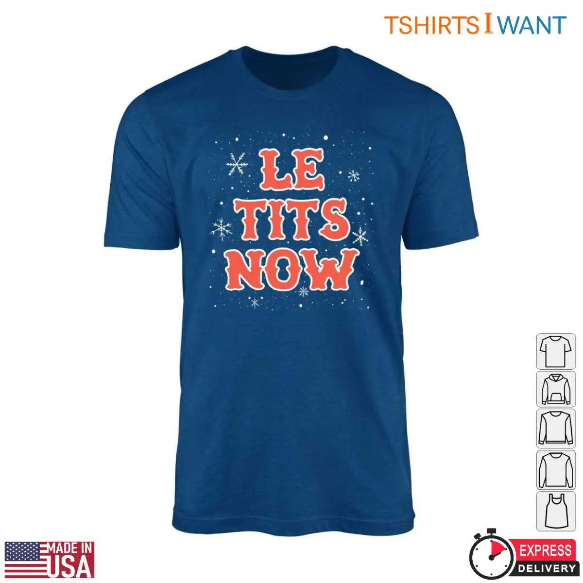 Christmas Humor T-Shirt - Le Tits Now Funny Tee 10 Christmas Humor T-Shirt Front View