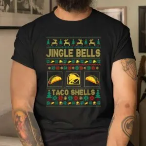 Christmas Jingle Bells Taco Shells Shirt - Funny Food Pun Holiday Tee 8 Christmas Jingle Bells Taco Shells Shirt 4 1.jpg