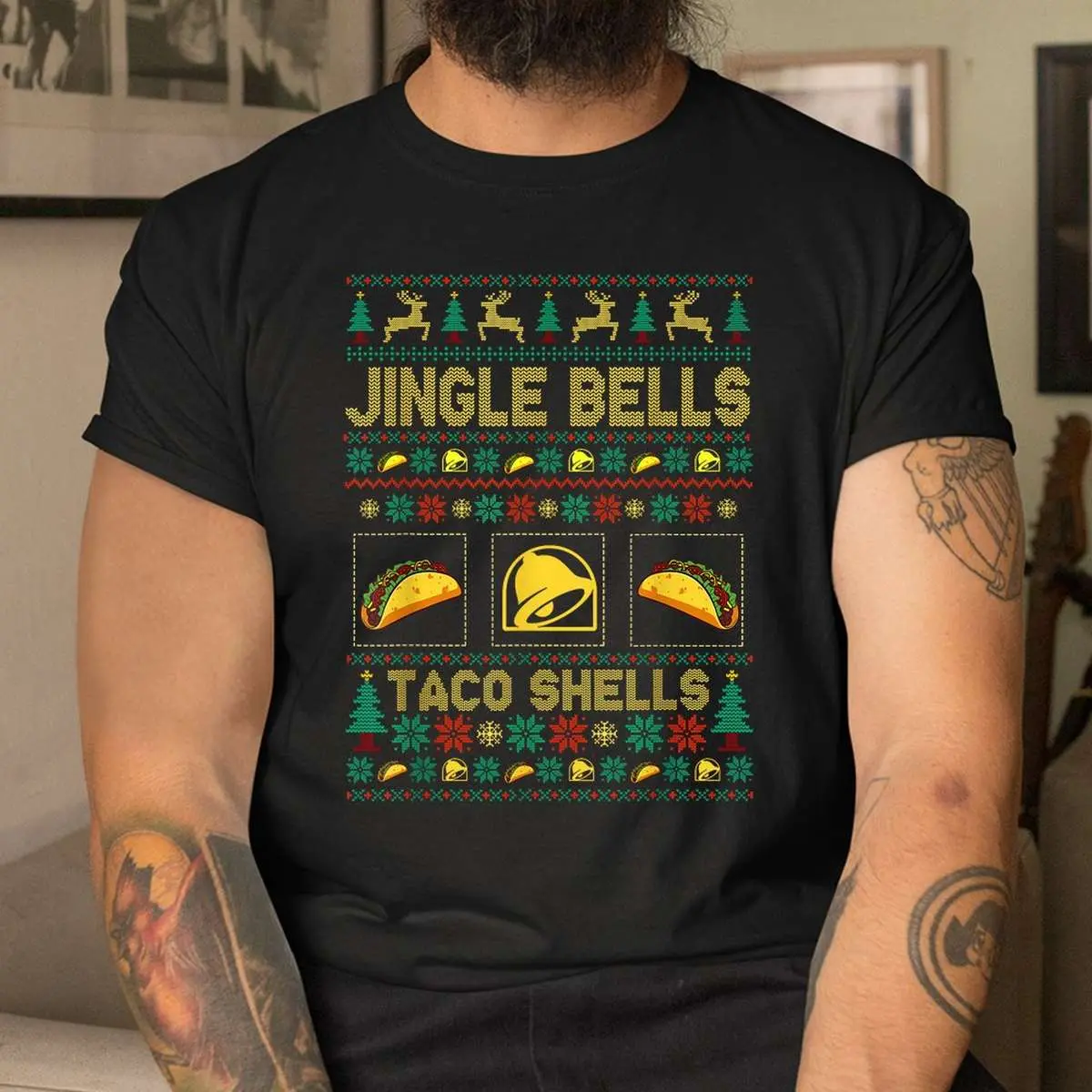 Christmas Jingle Bells Taco Shells Shirt - Funny Food Pun Holiday Tee 4 Christmas Jingle Bells Taco Shells Shirt 4 1.jpg