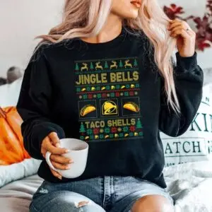 Christmas Jingle Bells Taco Shells Shirt - Funny Food Pun Holiday Tee 9 Christmas Jingle Bells Taco Shells Shirt 5 1.jpg