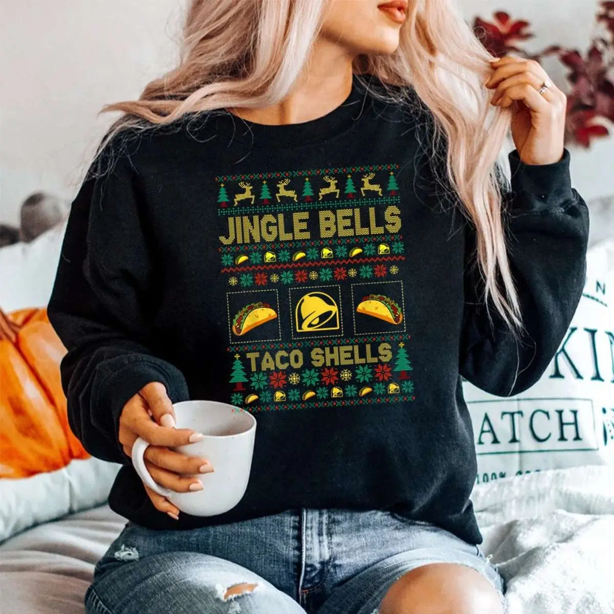Christmas Jingle Bells Taco Shells Shirt - Funny Food Pun Holiday Tee 5 Christmas Jingle Bells Taco Shells Shirt 5 1.jpg