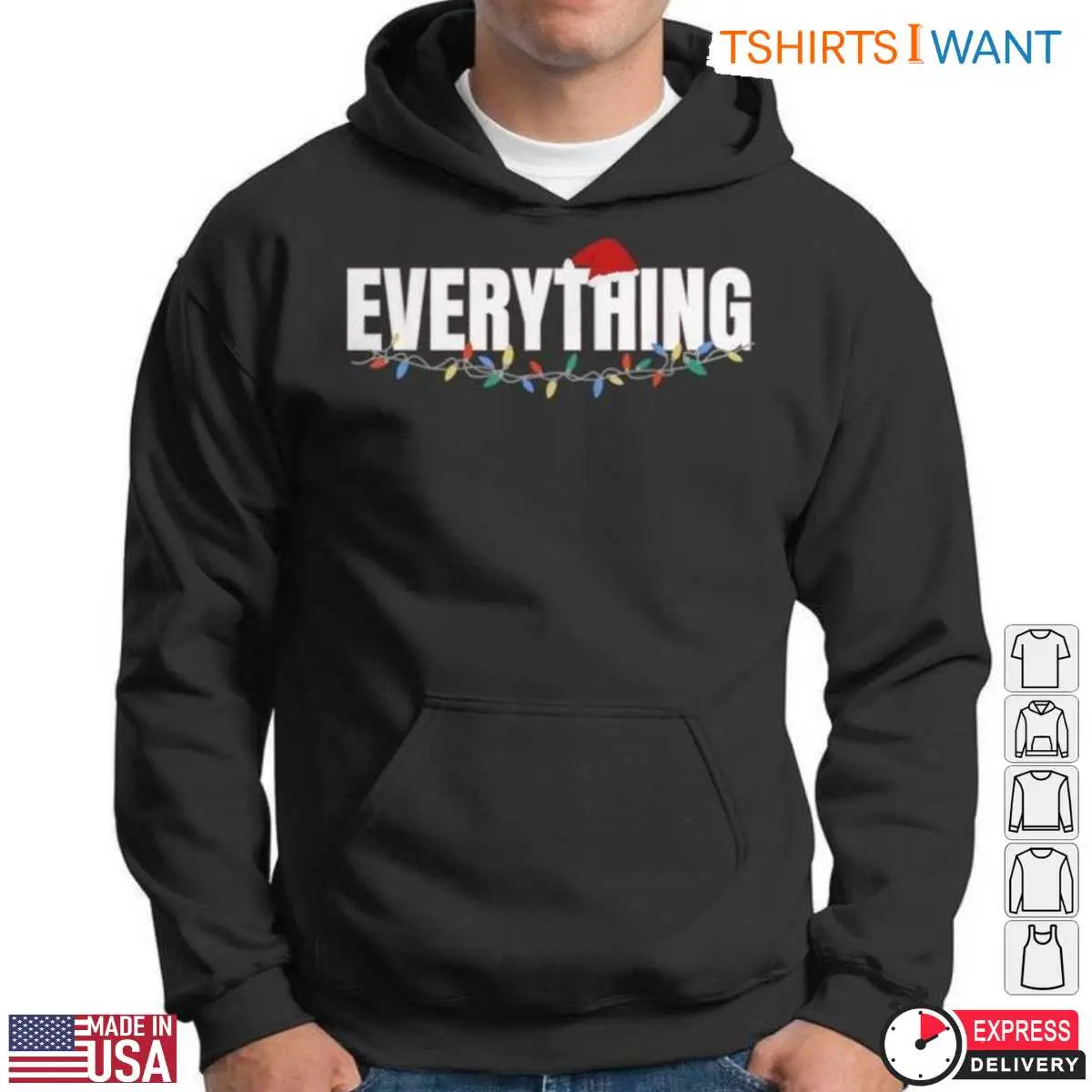 Christmas Light T Shirt Festive Holiday Graphic Tee with Santa Hat 3 1.jpg