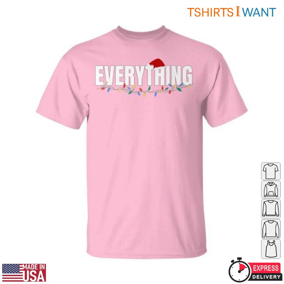Christmas Light T Shirt Festive Holiday Graphic Tee with Santa Hat 4 1.jpg