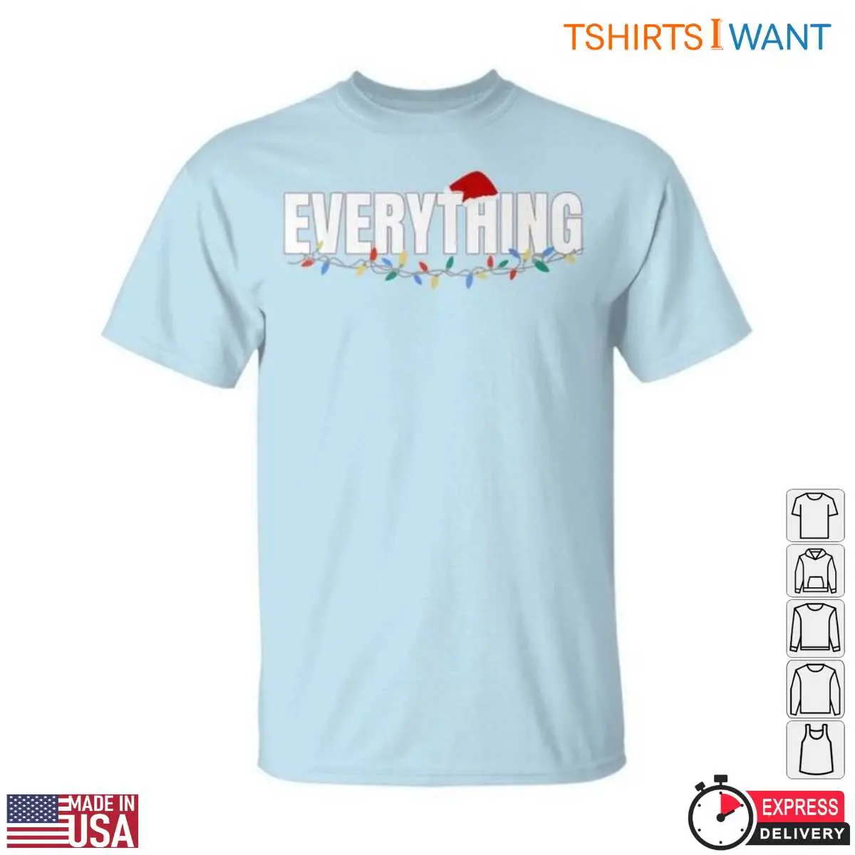 Christmas Light T Shirt Festive Holiday Graphic Tee with Santa Hat 5 1.jpg