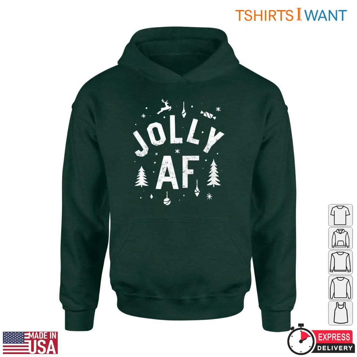Christmas Motifs T Shirt Jolly AF Holiday Decorations 5 1.jpg