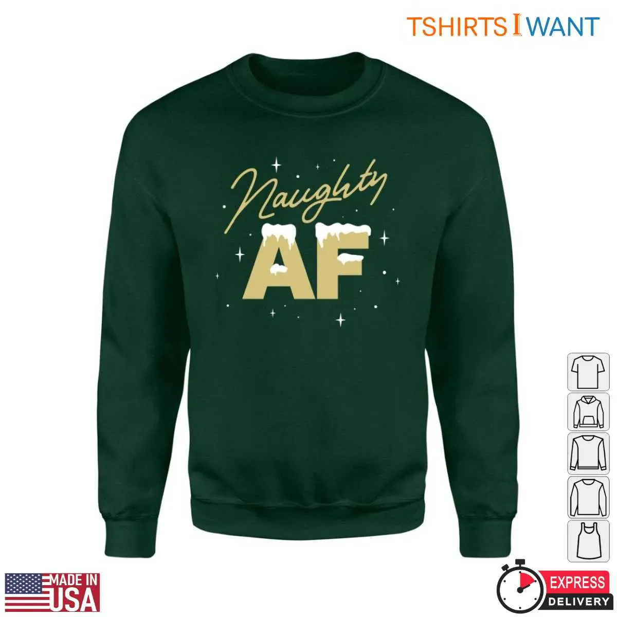 Christmas Naughty Shirts E28093 Naughty AF Festive Humor Tee 2.jpg