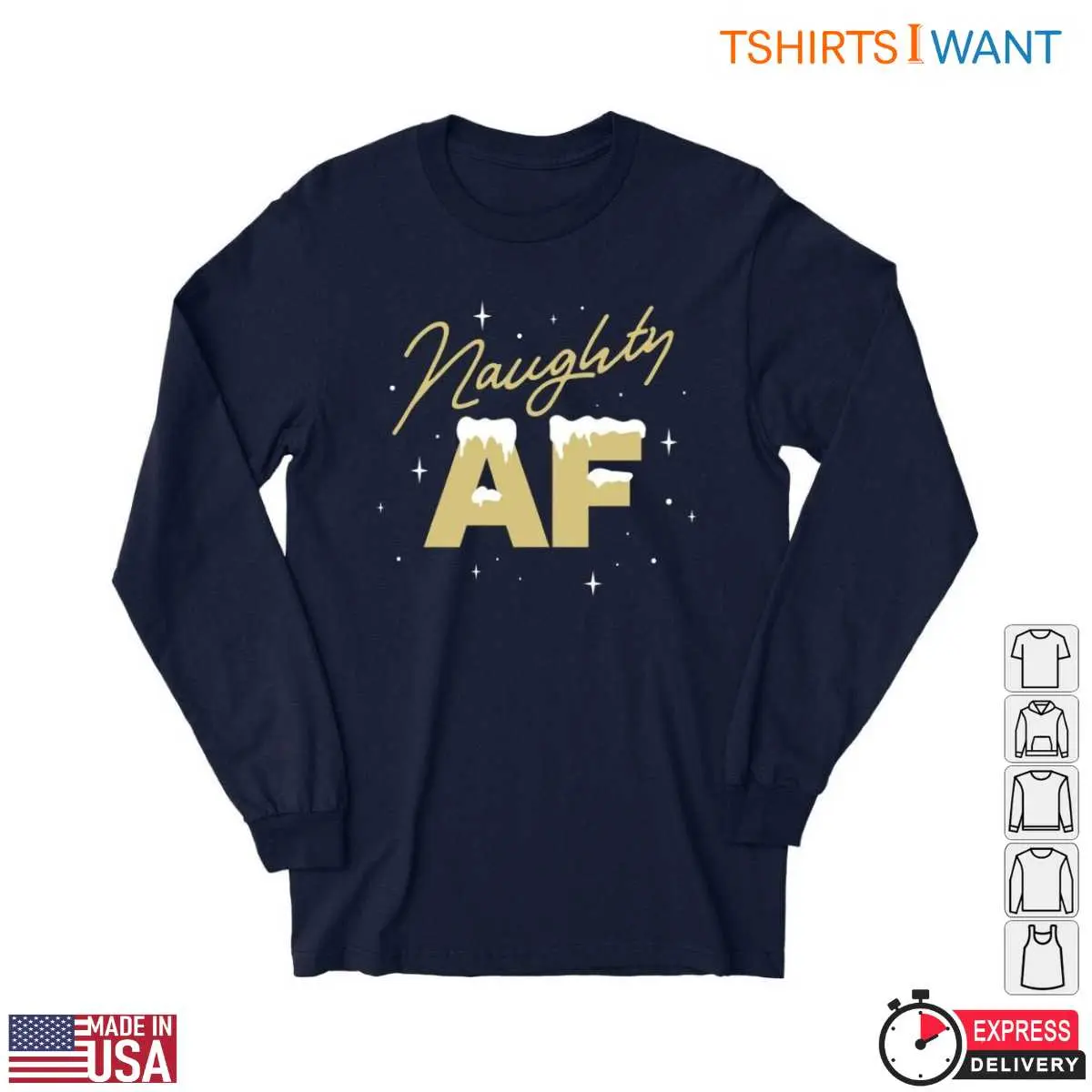 Christmas Naughty Shirts E28093 Naughty AF Festive Humor Tee 3.jpg