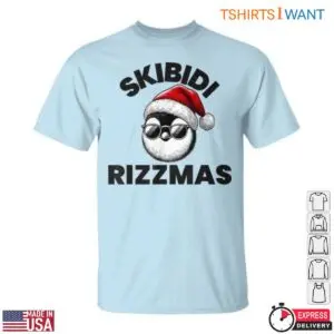 Christmas Penguin T-Shirt - Skibidi Rizzmas Graphic Tee with Santa Hat and Sunglasses 10 Christmas Penguin Skibidi Holiday Fun T Shirt 5 1.jpg