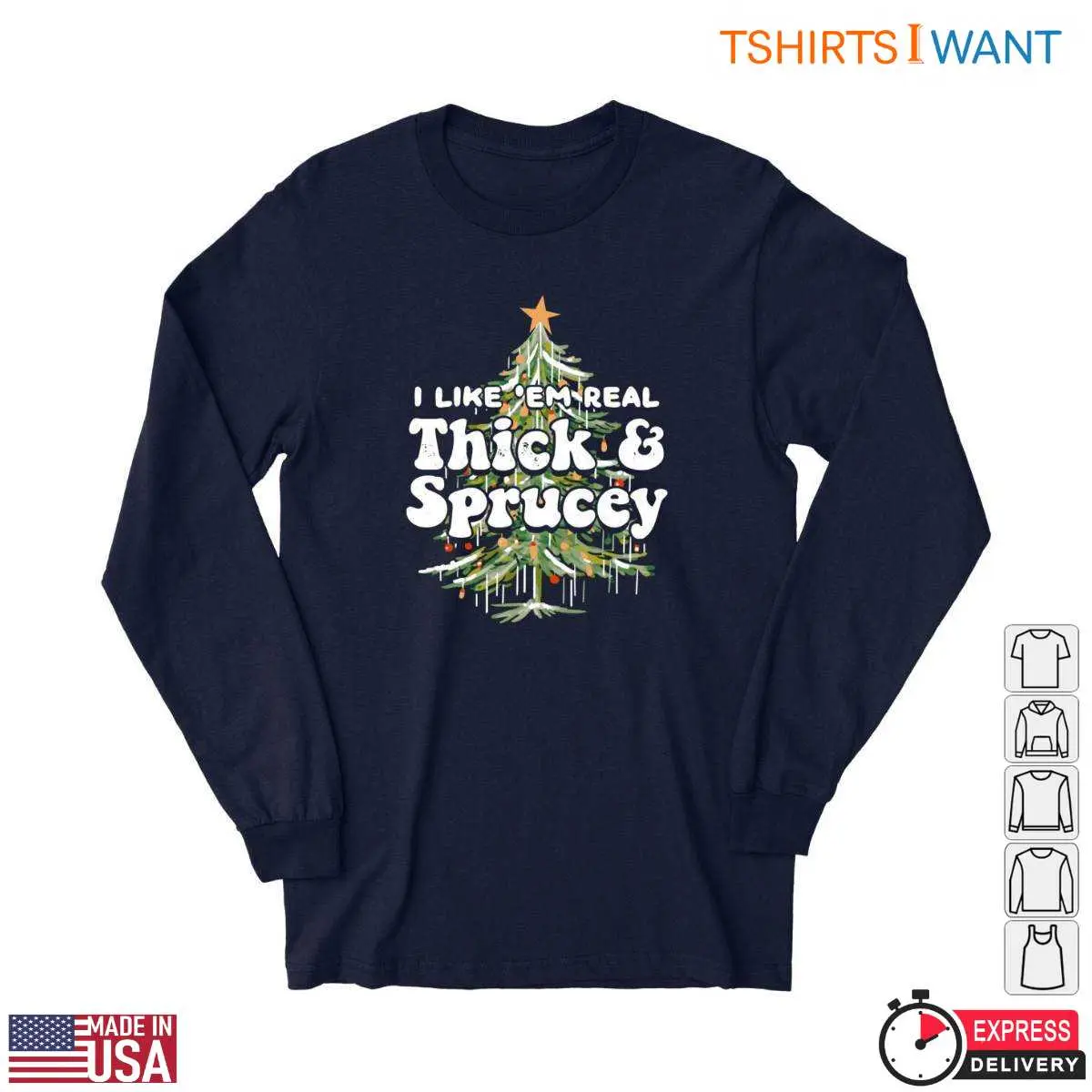 Christmas Tree Tshirt E28093 Thick Sprucey Holiday Graphic Tee 4.jpg