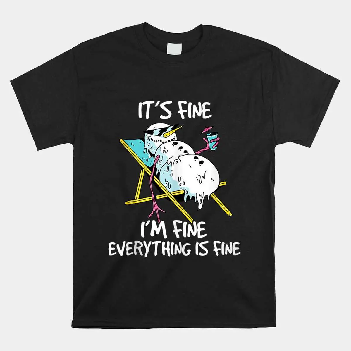 Christmas in July Shirt - It's Fine I'm Fine Everything Is Fine Humor 10 Christmas in July Its Fine Im Fine Shirt 1