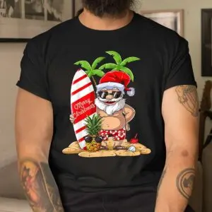Christmas in July Shirt - Santa Hawaiian Summer Surfing Tee 8 Christmas in July Shirt - Santa Hawaiian Summer Surfing Tee 4