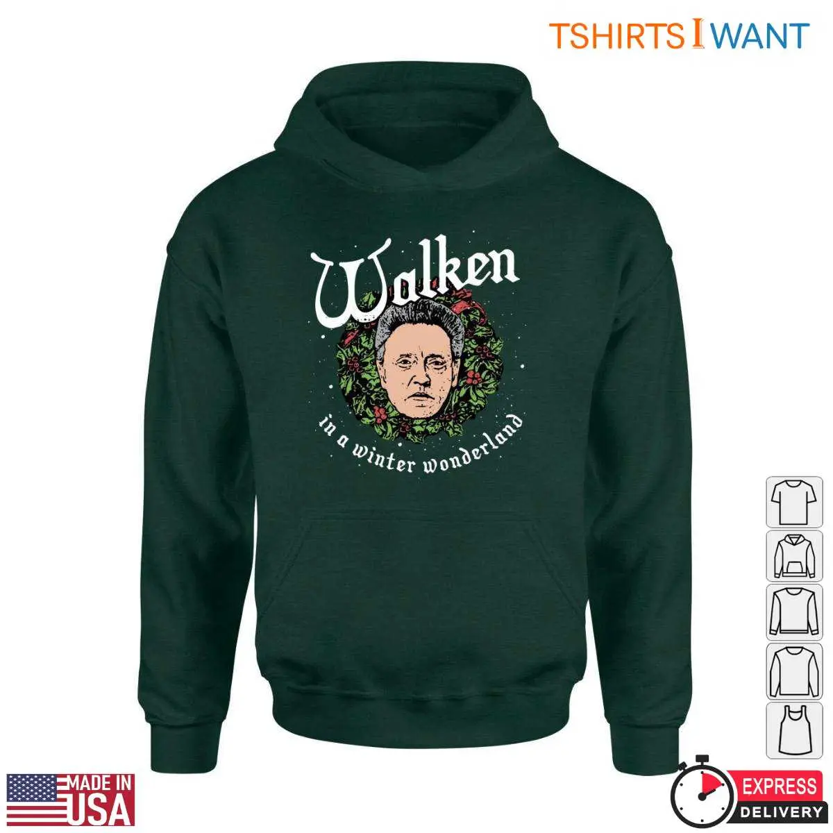Christopher Walken Actor T-Shirt - Walken in a Winter Wonderland 11 Christopher Walken T-Shirt Detail
