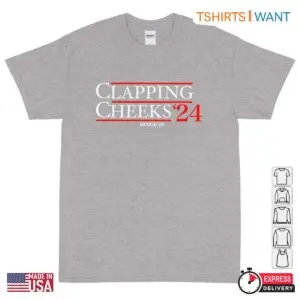 Clapping Cheeks '24 T-Shirt – Funny Retro Style Presidential Parody Tee 7 Clapping Cheeks '24 T Shirt – Funny Retro Style Presidential Parody Tee 3