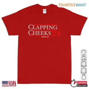 Clapping Cheeks '24 T-Shirt – Funny Retro Style Presidential Parody Tee 9 Clapping Cheeks '24 T Shirt – Funny Retro Style Presidential Parody Tee 5