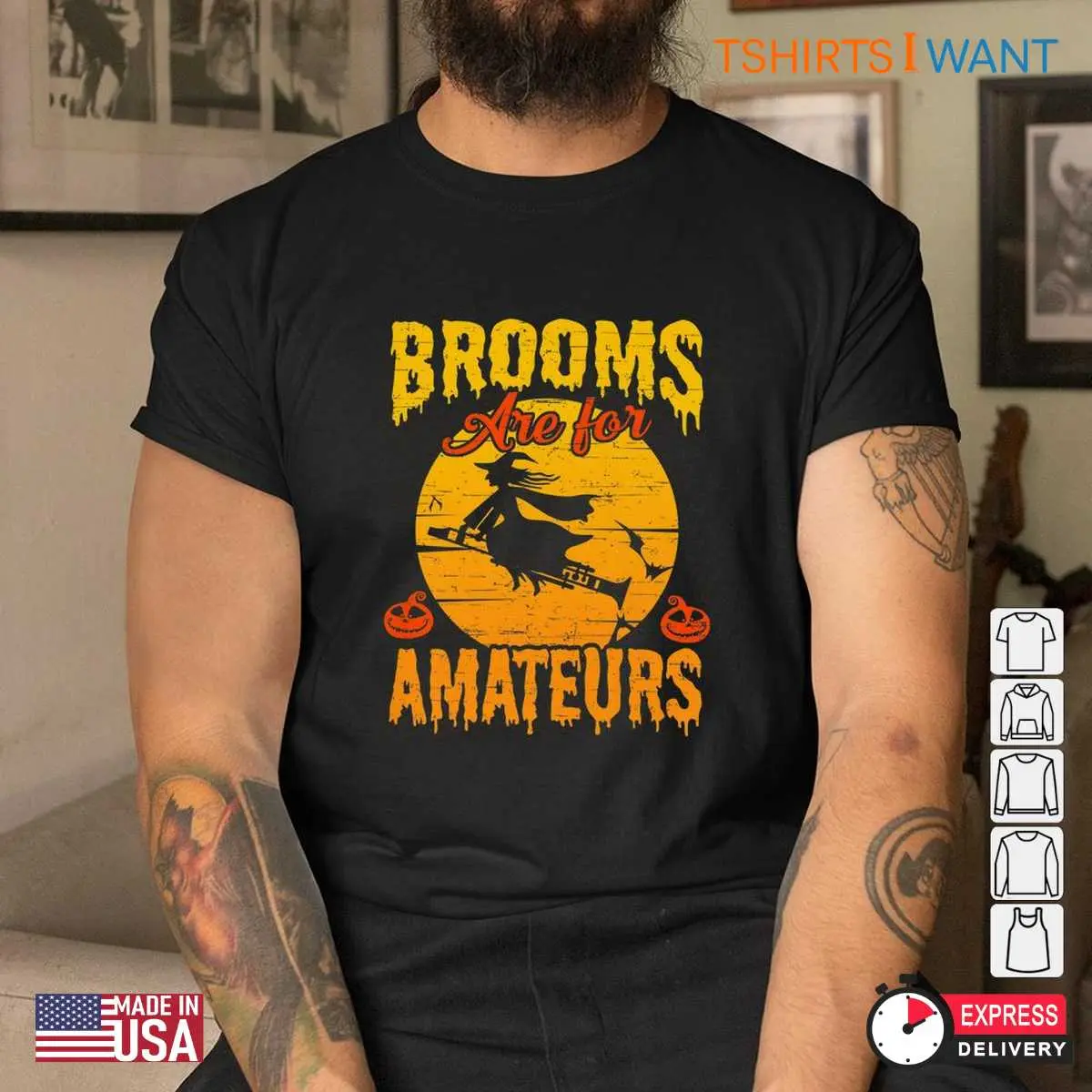 Clarinet Halloween Costume: Brooms Are For Amateurs Witch Clarinet Halloween Shirt 5 Clarinet Halloween Costume Witchy Musician Tee 5 1.jpg