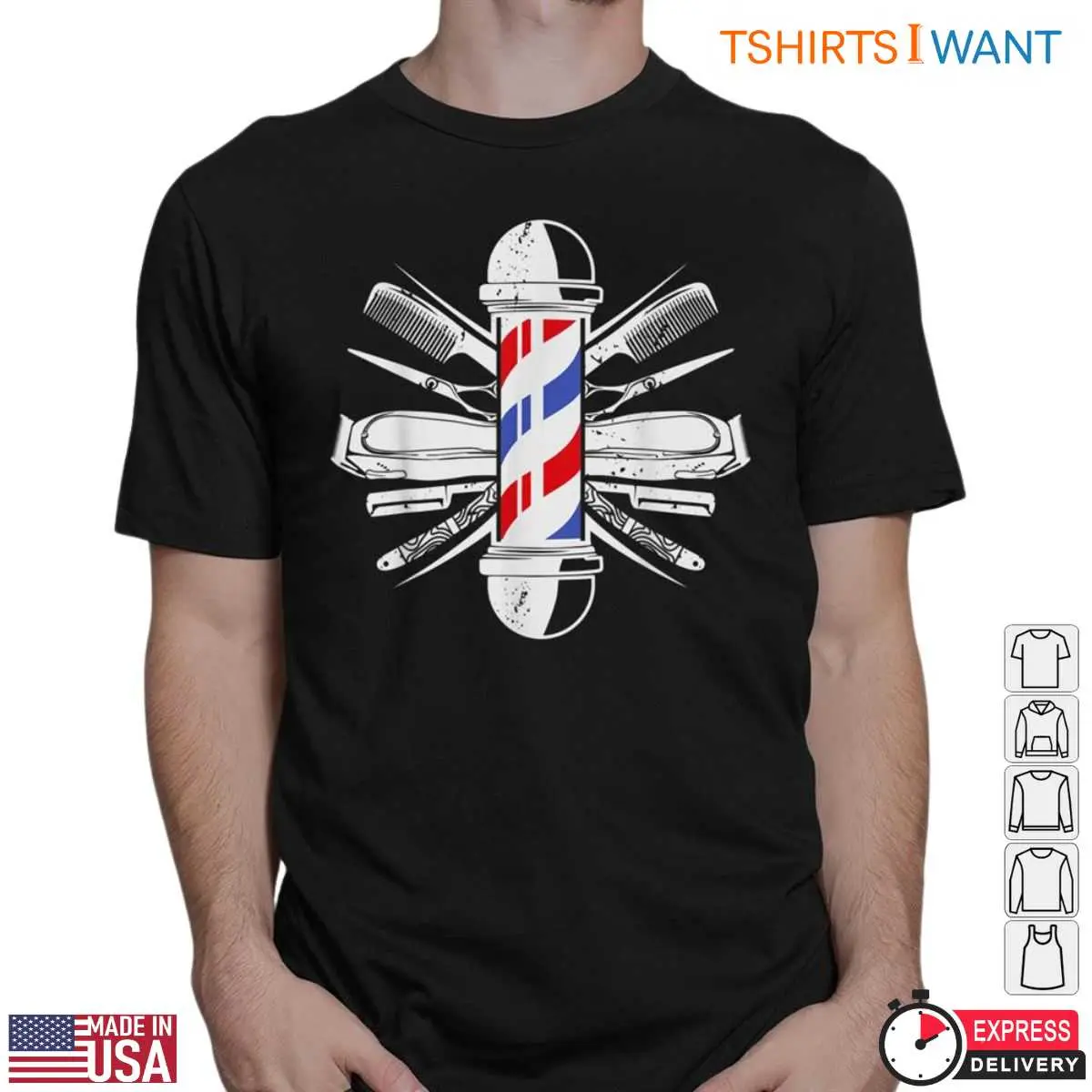 Classic Barber Pole Tools Barber Shop T Shirt 4 1.jpg