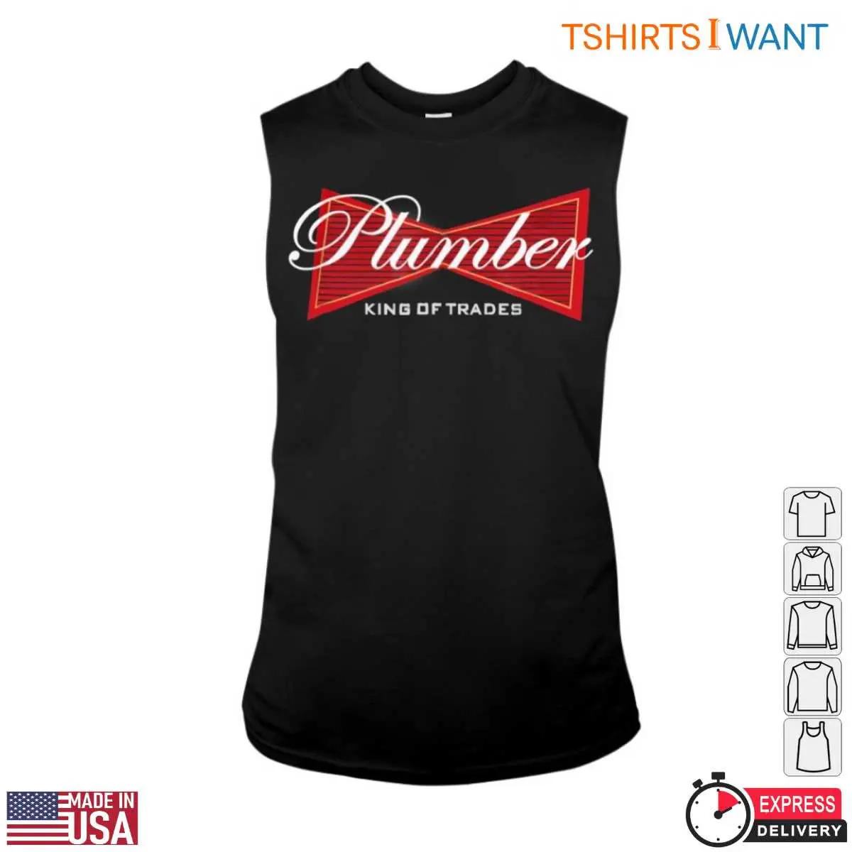 Classic Plumber T-Shirt - King of Trades Plumbing Pride Tee 13 Classic Plumber T-Shirt Detail View