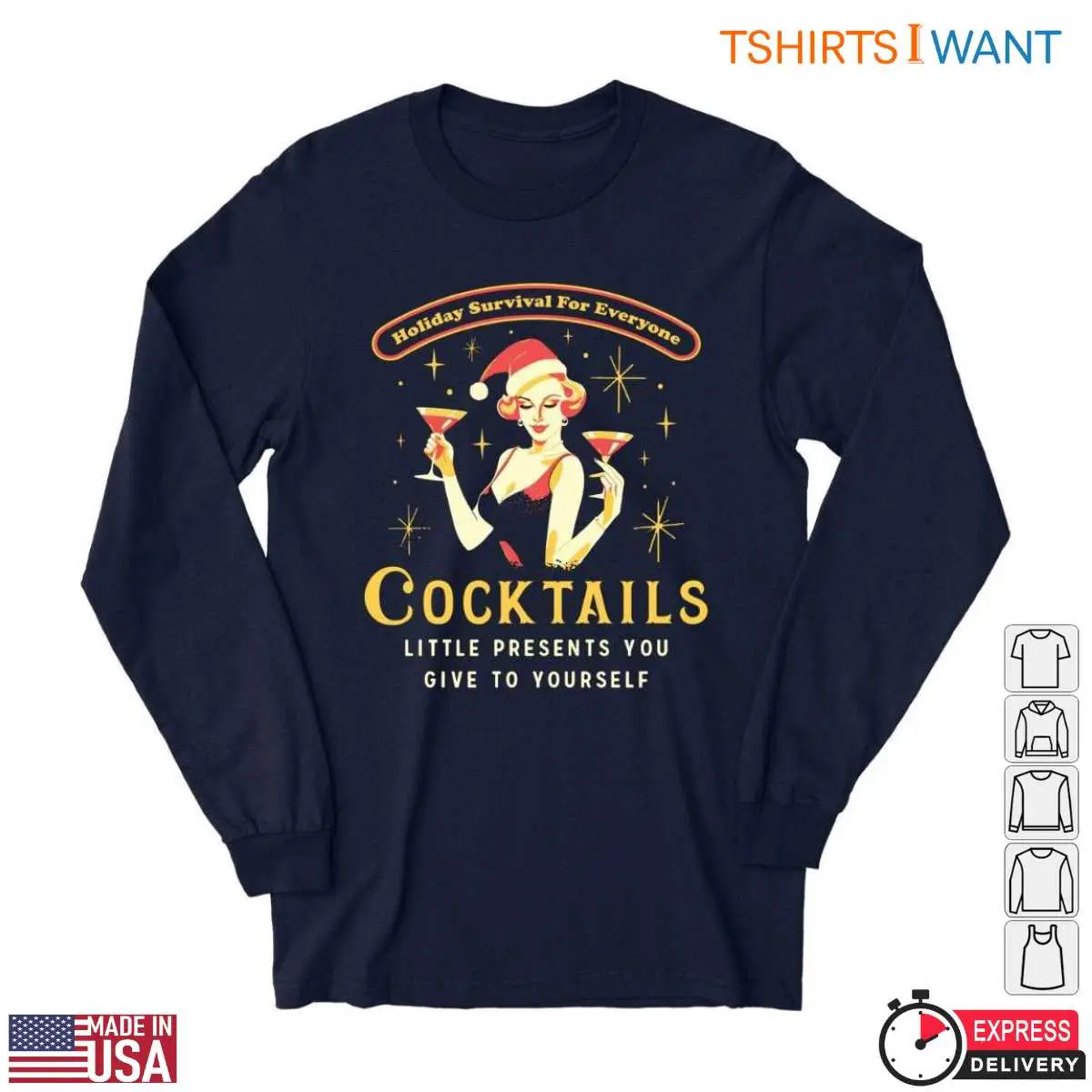 Cocktails T-Shirt - Holiday Survival for Everyone 2 Cocktails T Shirt Holiday Survival for Everyone 2 1.jpg