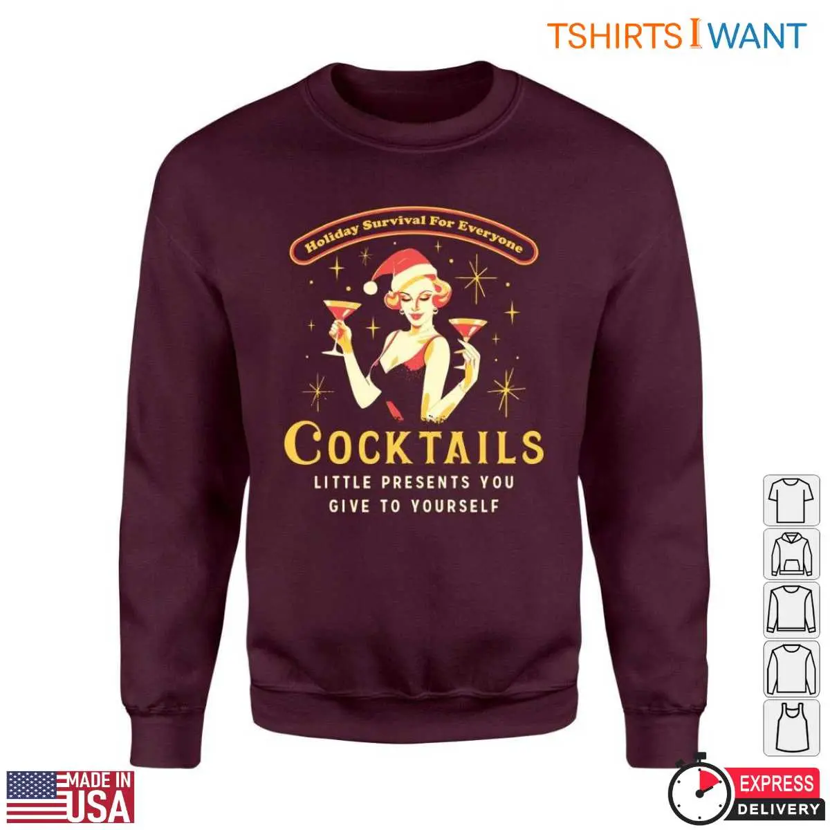 Cocktails T-Shirt - Holiday Survival for Everyone 3 Cocktails T Shirt Holiday Survival for Everyone 3 1.jpg