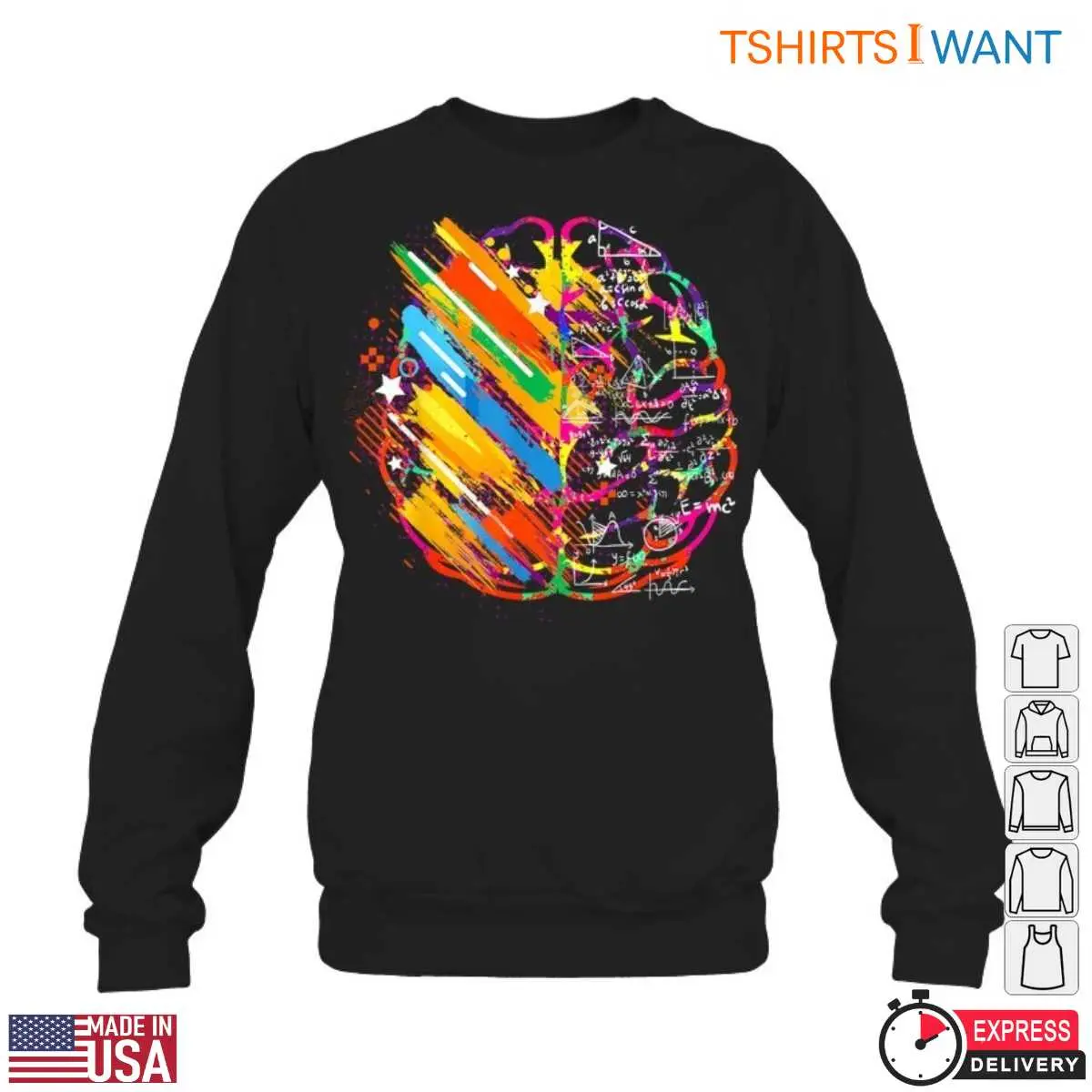 Colorful Brain Design with Math Equations Creative Teacher T Shirt 5 1.jpg