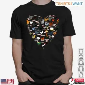 Colorful Chicken Breeds Heart T-Shirt - Enthusiast Farming Tee 6 Colorful Chicken Breeds Heart T Shirt Enthusiast Farming Tee 2 1.jpg