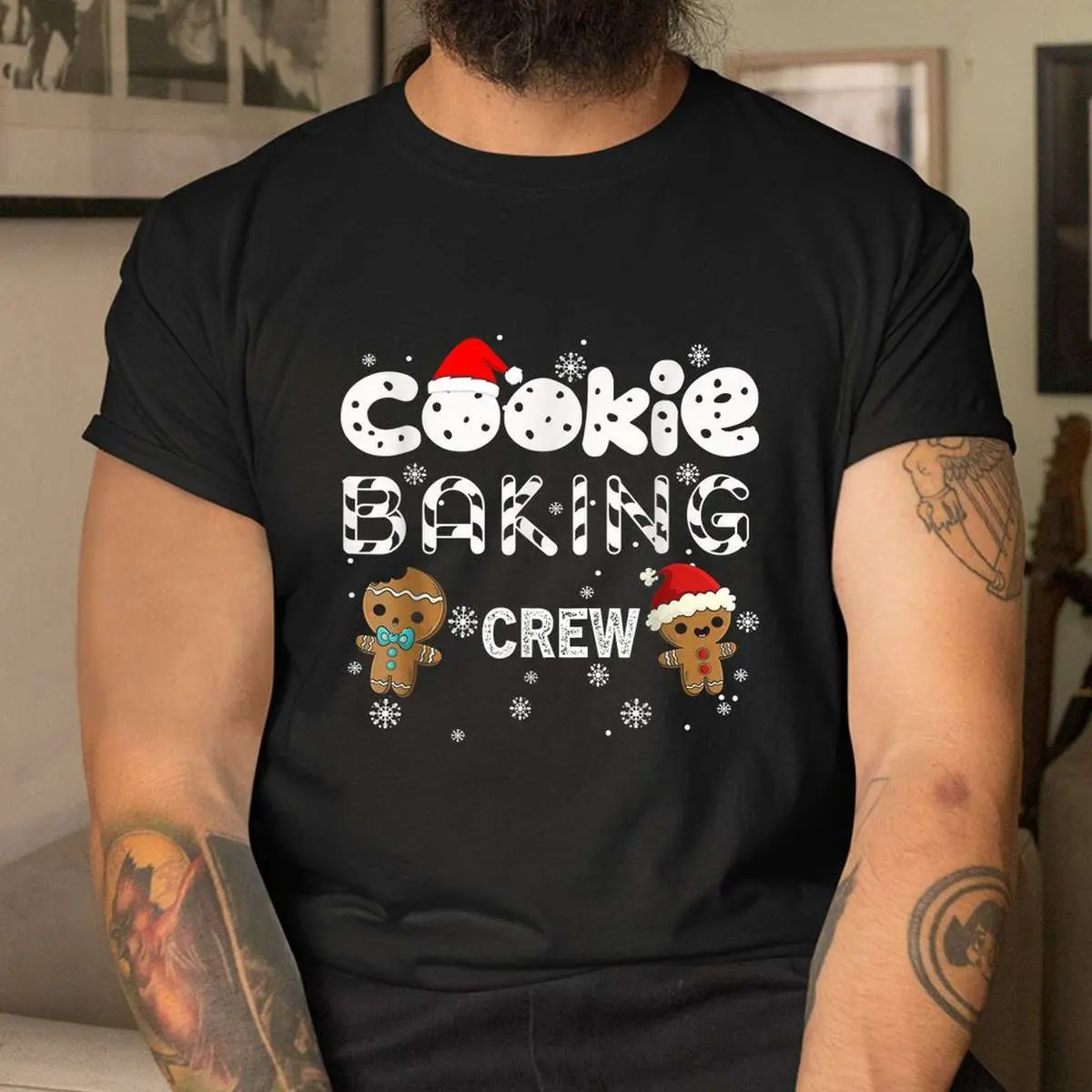 Cookie Baking Crew Christmas Pajama Shirt - Gingerbread Costume Design 11 Cookie Baking Crew Christmas Pajama Shirt 4