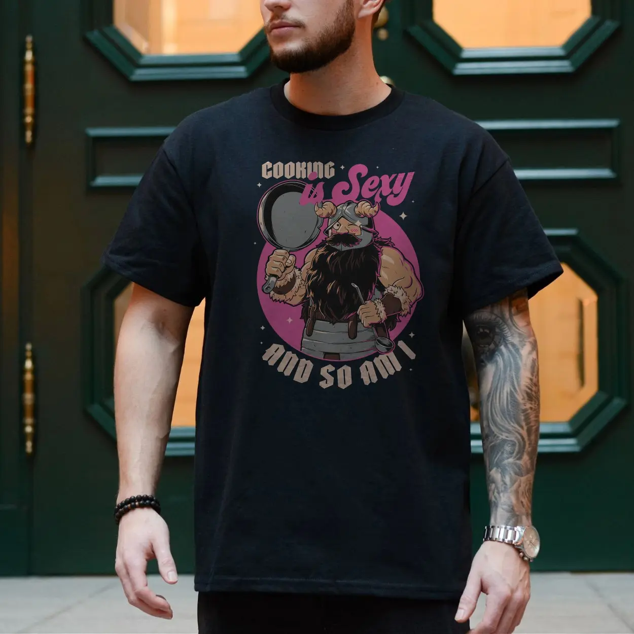 Cooking Is Sexy Viking T Shirt E28093 Funny Cartoon Chef Tee 4.jpg
