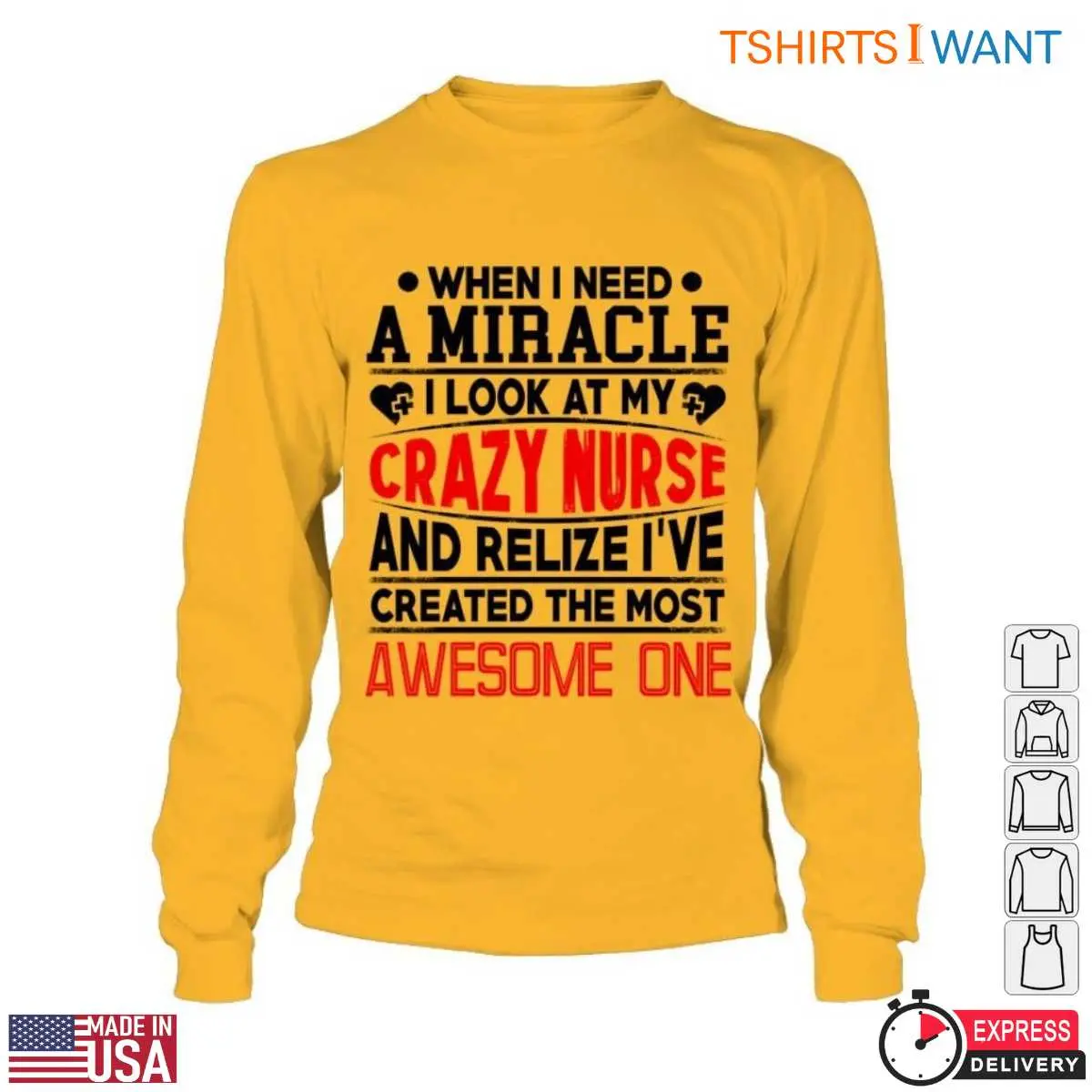 Crazy Nurse T Shirt Miracle Worker Mom Gift 6 1.jpg