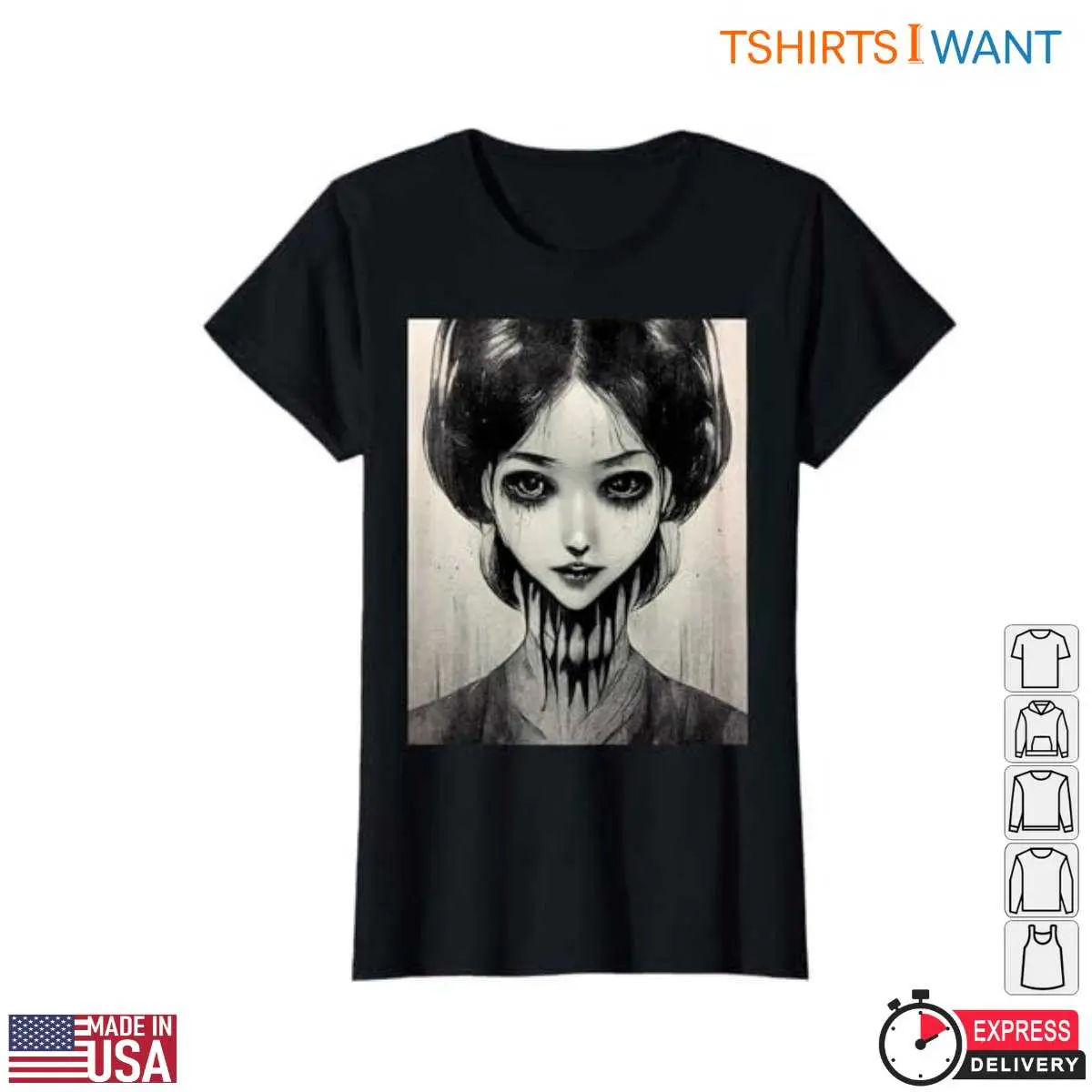 Creepy Anime Girl Dark Fantasy T-Shirt 2 Creepy Anime Girl Dark Fantasy T Shirt 2 1.jpg