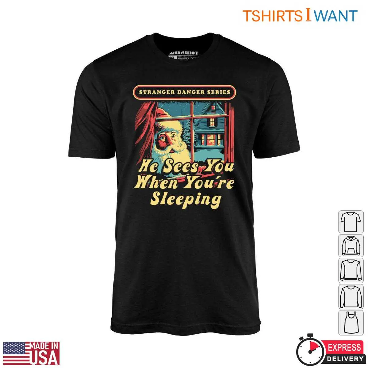 Creepy Santa T Shirt He Sees You When Youre Sleeping 1 1.jpg