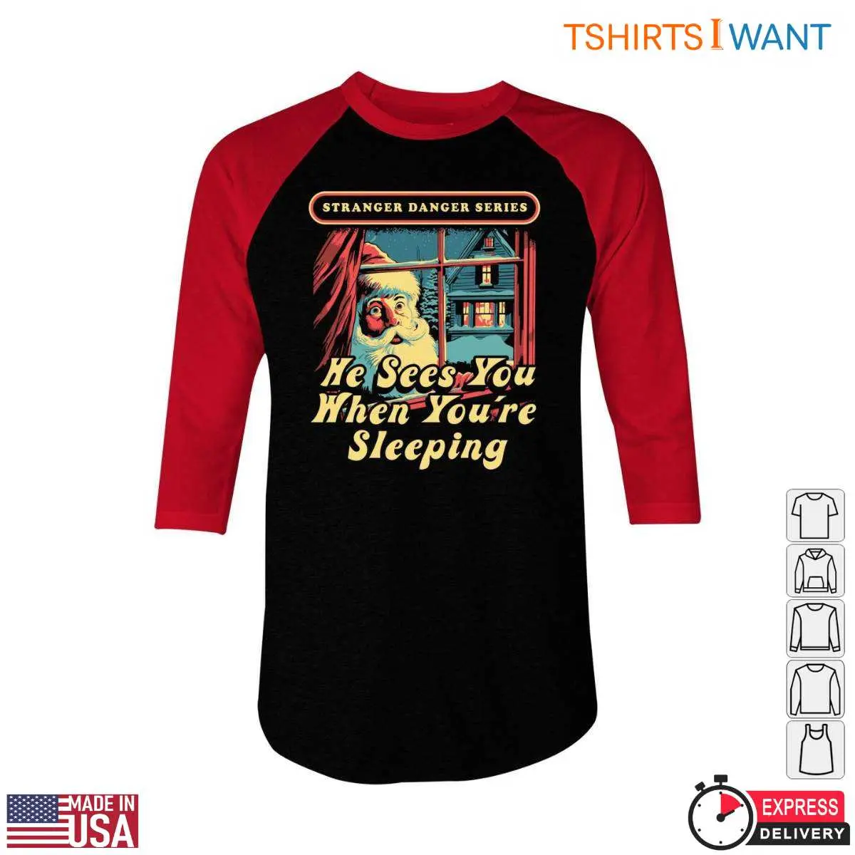 Creepy Santa T Shirt He Sees You When Youre Sleeping 2 1.jpg