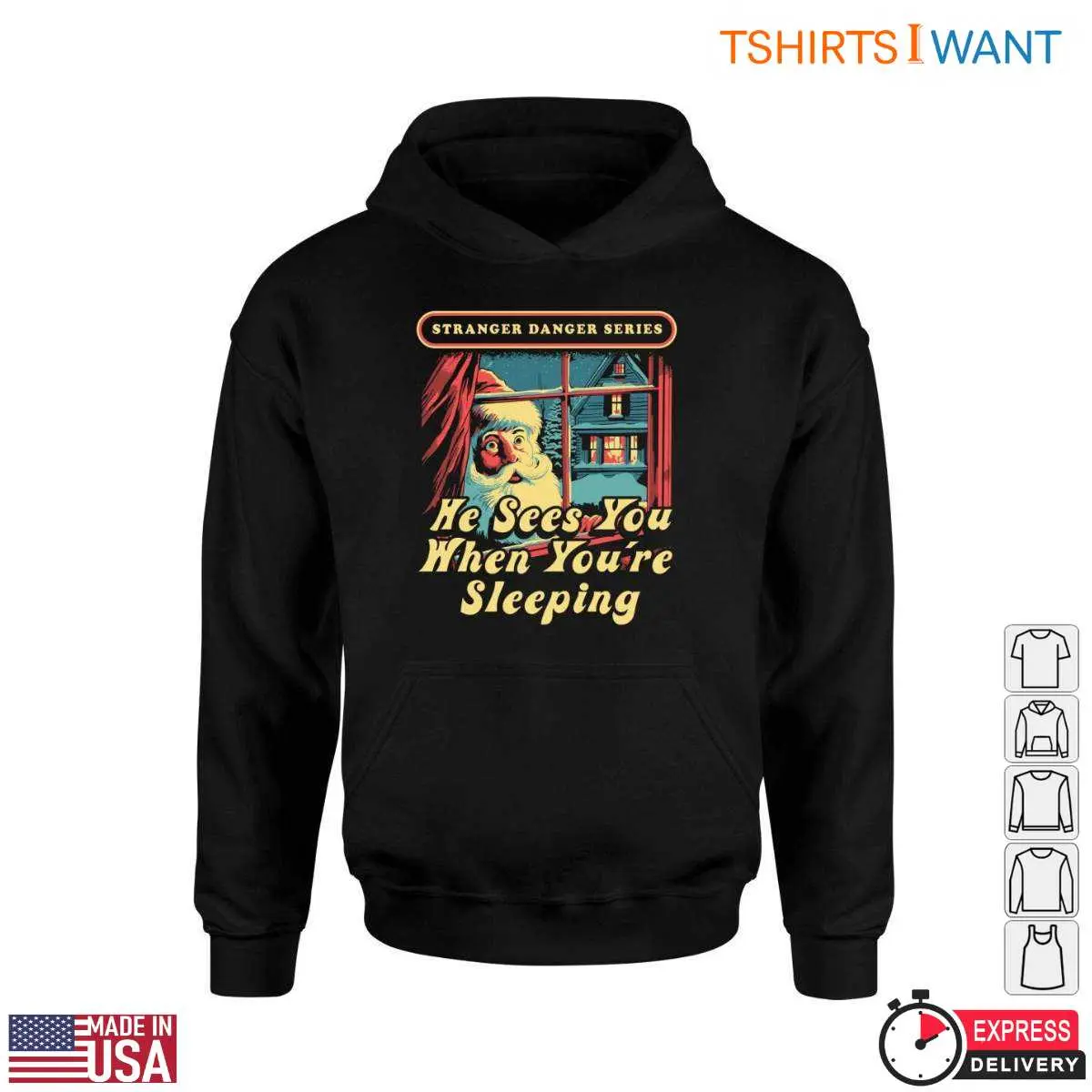Creepy Santa T Shirt He Sees You When Youre Sleeping 5 1.jpg