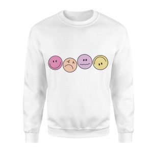 Cute Aesthetic T Shirt All The Feelings Retro Smiley Face Tee 3 1.jpg