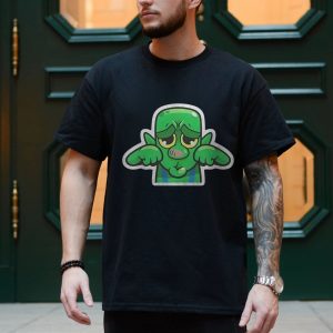 Cute Cartoon T shirt E28093 Sad Green Goblin Style Character Graphic Tee 4.jpg