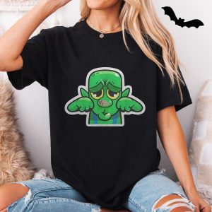 Cute Cartoon T shirt E28093 Sad Green Goblin Style Character Graphic Tee 5.jpg