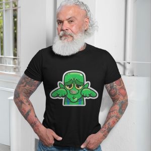 Cute Cartoon T shirt E28093 Sad Green Goblin Style Character Graphic Tee 7.jpg