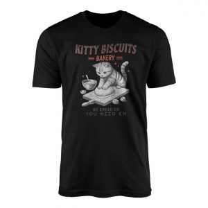 Cute Cat T shirt E28093 Kitty Biscuits Bakery We Knead Em You Need Em Tee 1.jpg