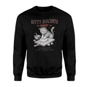 Cute Cat T shirt E28093 Kitty Biscuits Bakery We Knead Em You Need Em Tee 3.jpg