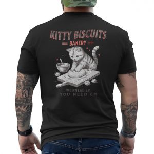Cute Cat T shirt E28093 Kitty Biscuits Bakery We Knead Em You Need Em Tee 6.jpg