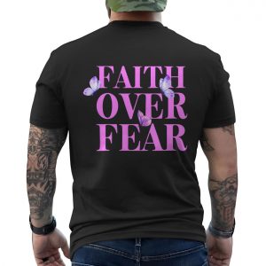 Cute Christian T Shirt Faith Over Fear Butterfly Aesthetic Tee 6 1.jpg