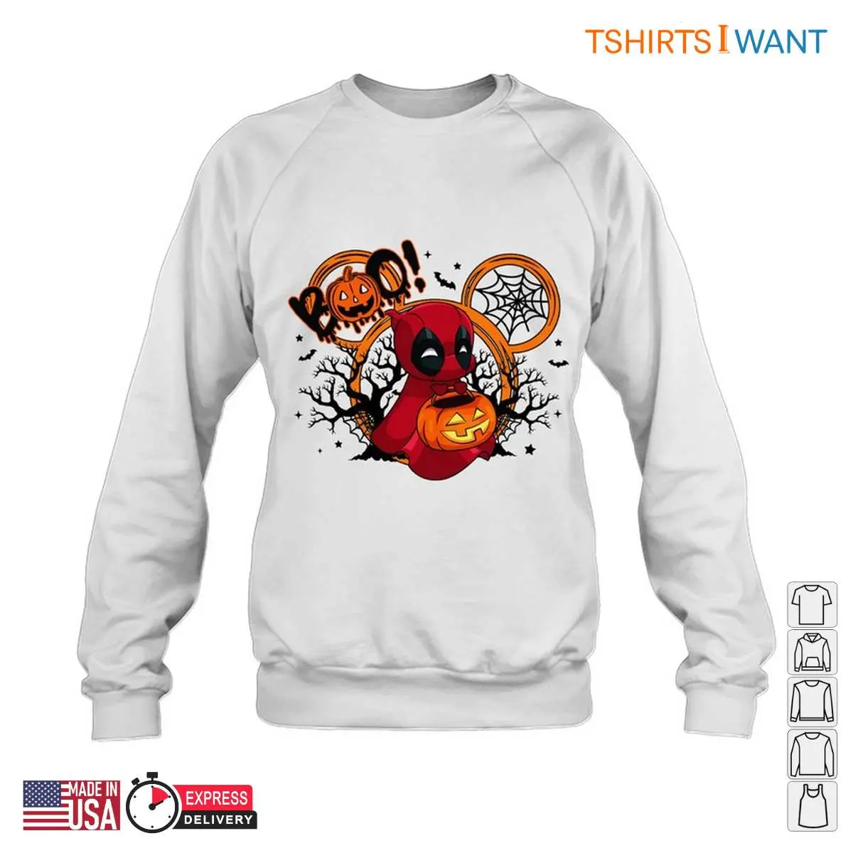 Cute Deadpool Boo Halloween Pumpkin T-Shirt 10 Cute Deadpool Boo Halloween Pumpkin T Shirt 2