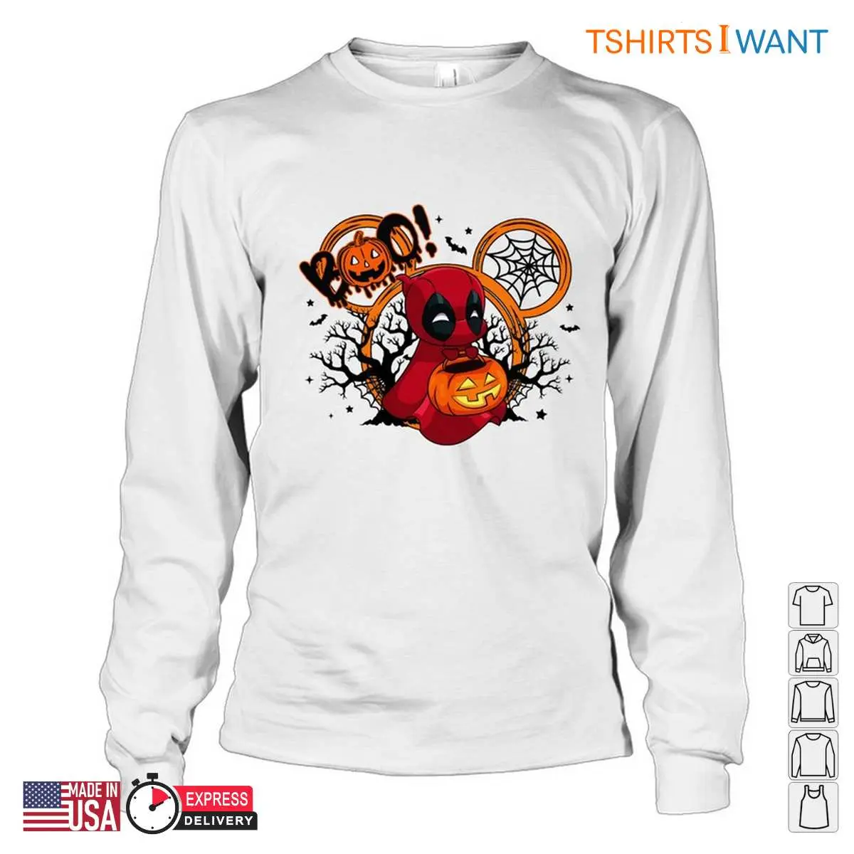 Cute Deadpool Boo Halloween Pumpkin T-Shirt 11 Cute Deadpool Boo Halloween Pumpkin T Shirt 4