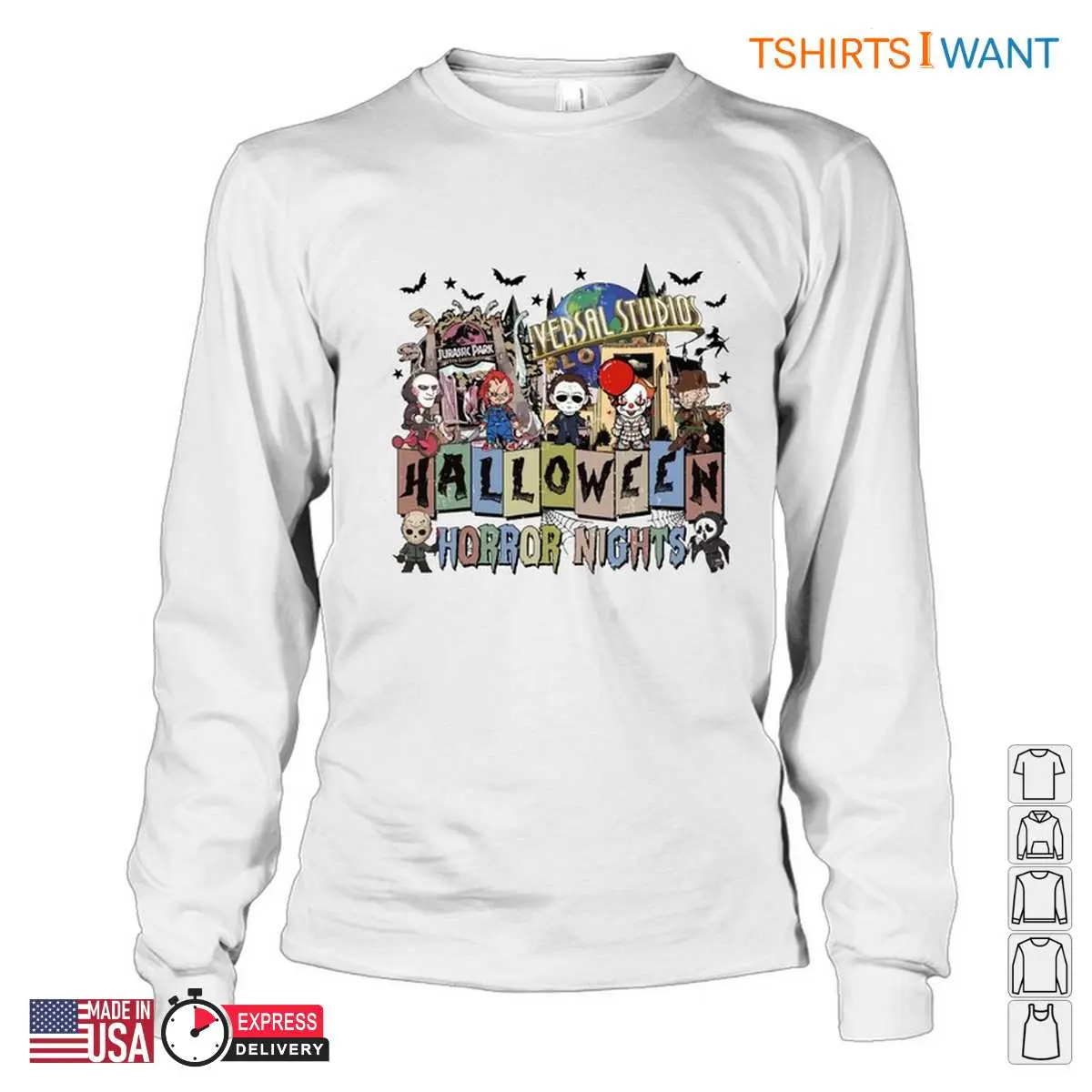 Cute Horror Characters Universal Studios Horror Nights Tee 1 1.jpg