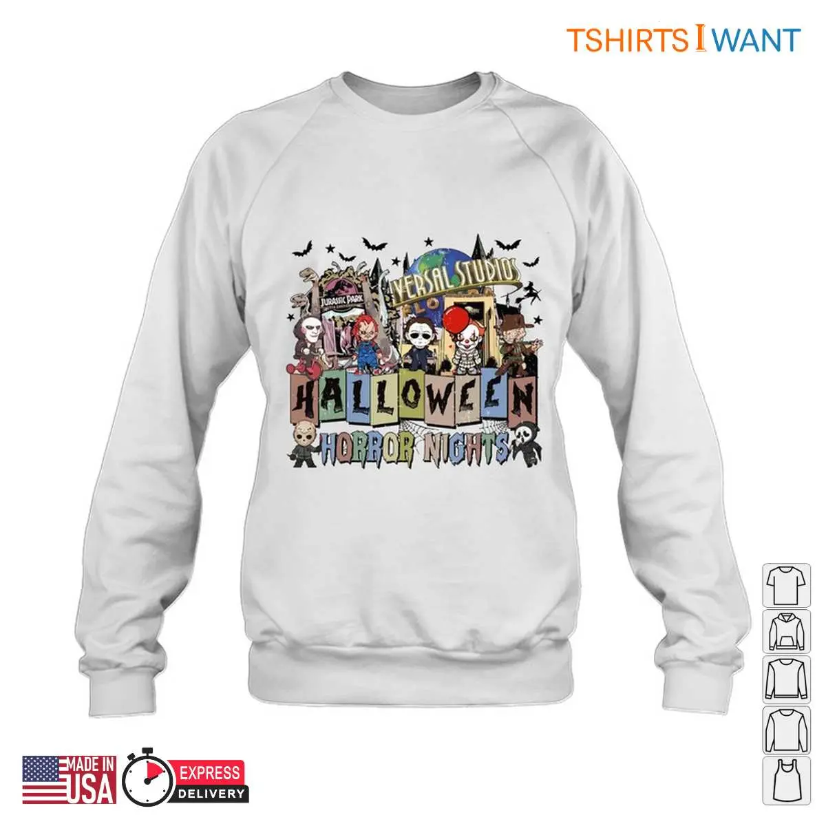Cute Horror Characters Universal Studios Horror Nights Tee 2 1.jpg