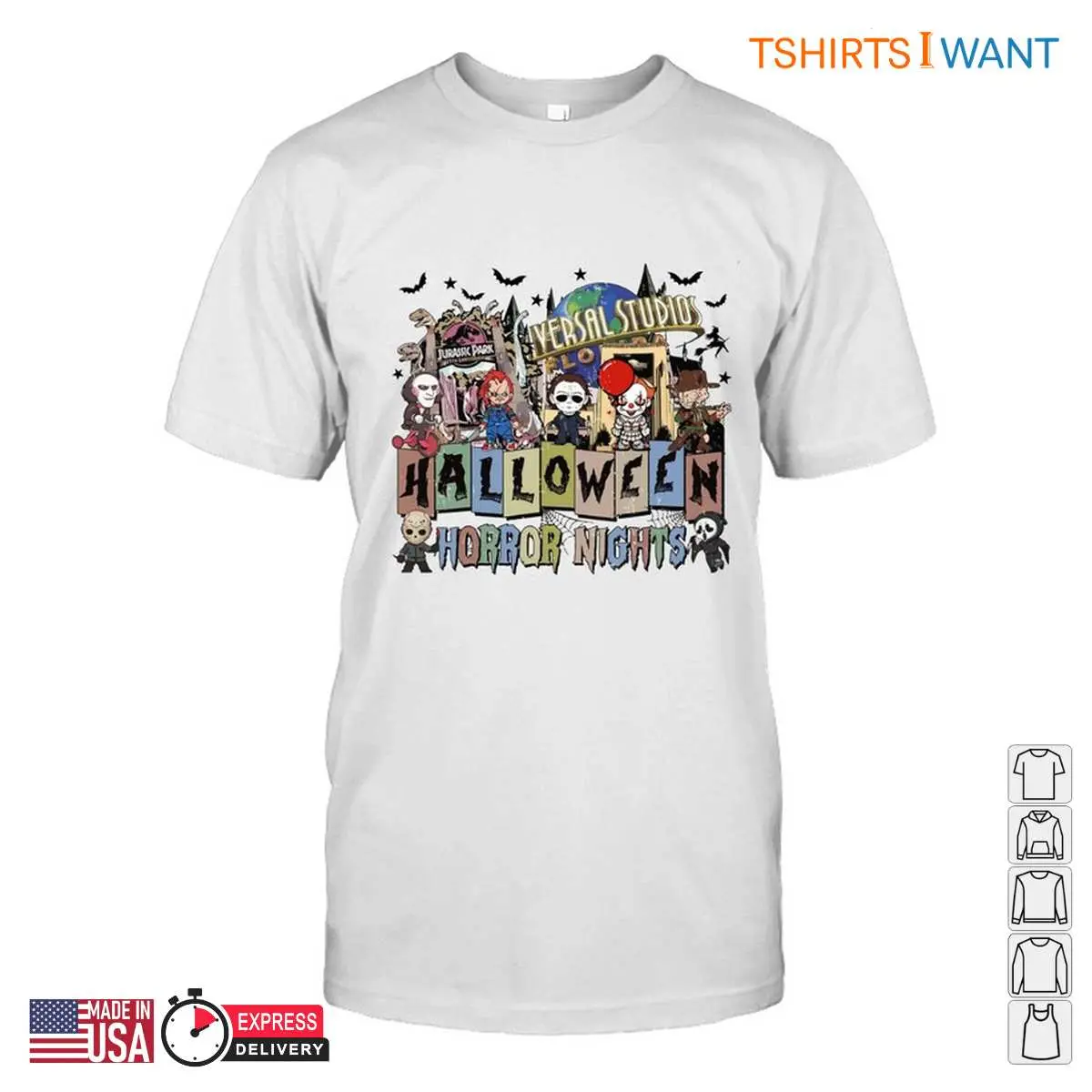 Cute Horror Characters Universal Studios Horror Nights Tee 5 1.jpg
