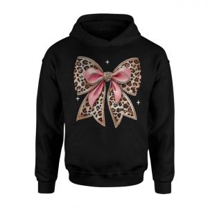 Cute Leopard Print Bow T Shirt Girly Animal Print Graphic Tee 2 1.jpg