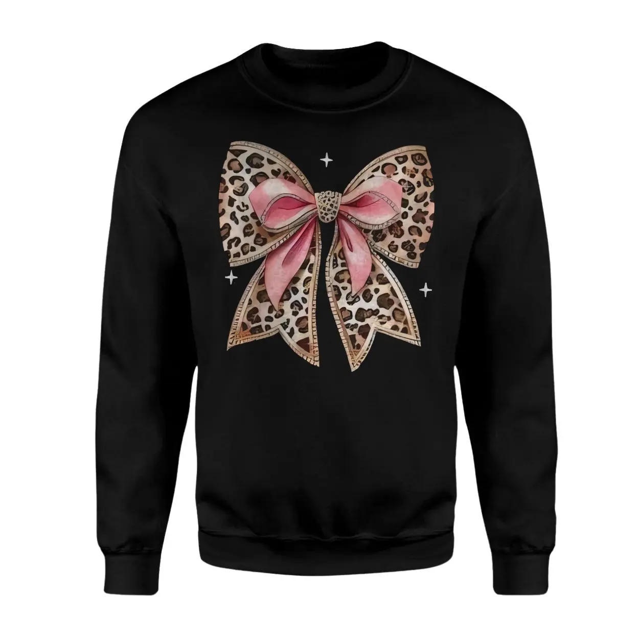 Cute Leopard Print Bow T Shirt Girly Animal Print Graphic Tee 3 1.jpg