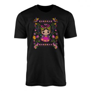 Cute Mexican Doll T Shirt Traditional Folk Art Fiesta Design 1 1.jpg
